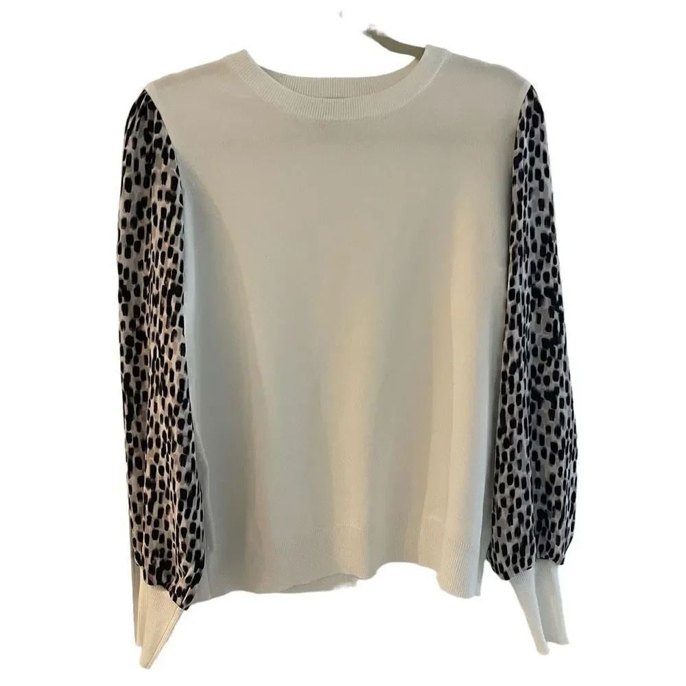 Zac & Rachel Long Sleeve Animal Print Sweater Top Women’s Size Medium